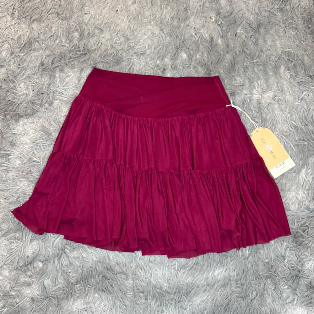 Blogilates Women’s Ballerina Skort - Burgundy Size Medium NWT - Picture 6 of 9